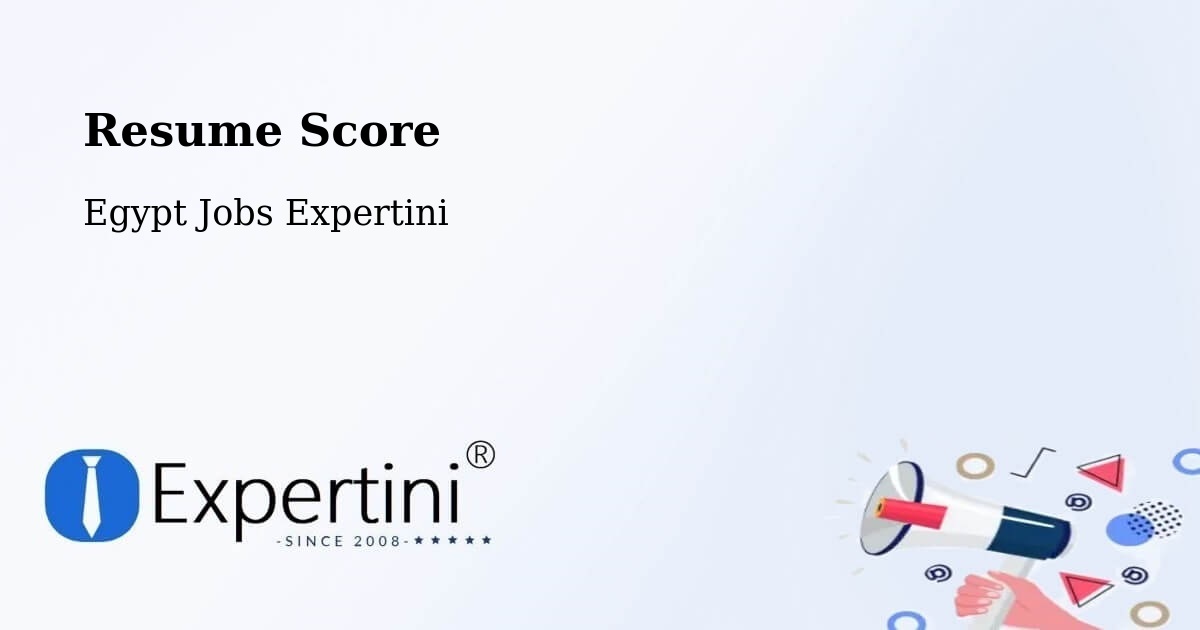 Resume Score - Egypt Jobs Expertini